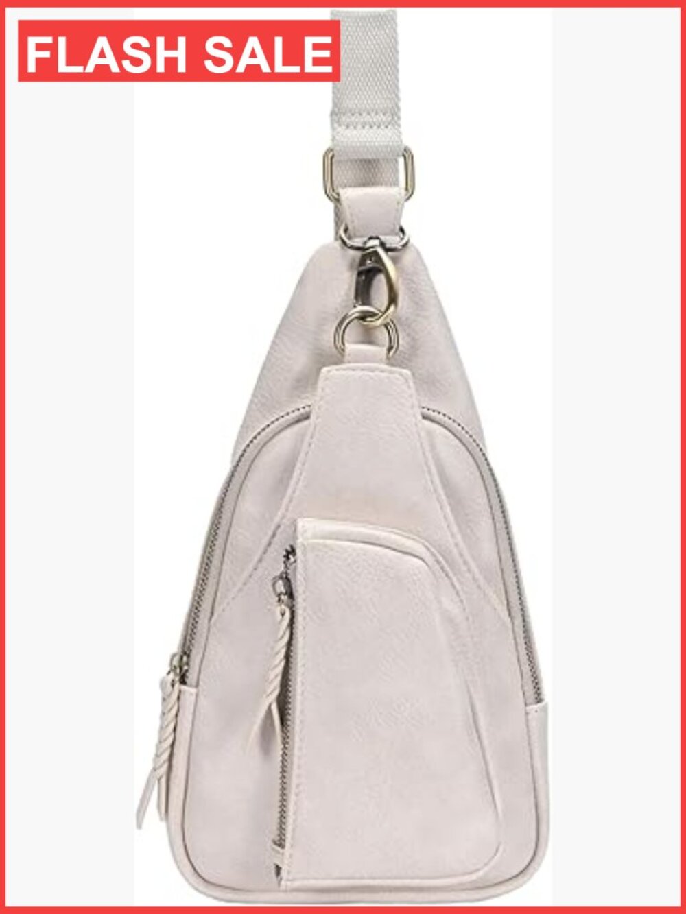 Vegan Leather Crossbody Sling Bag with Adjustable Strap